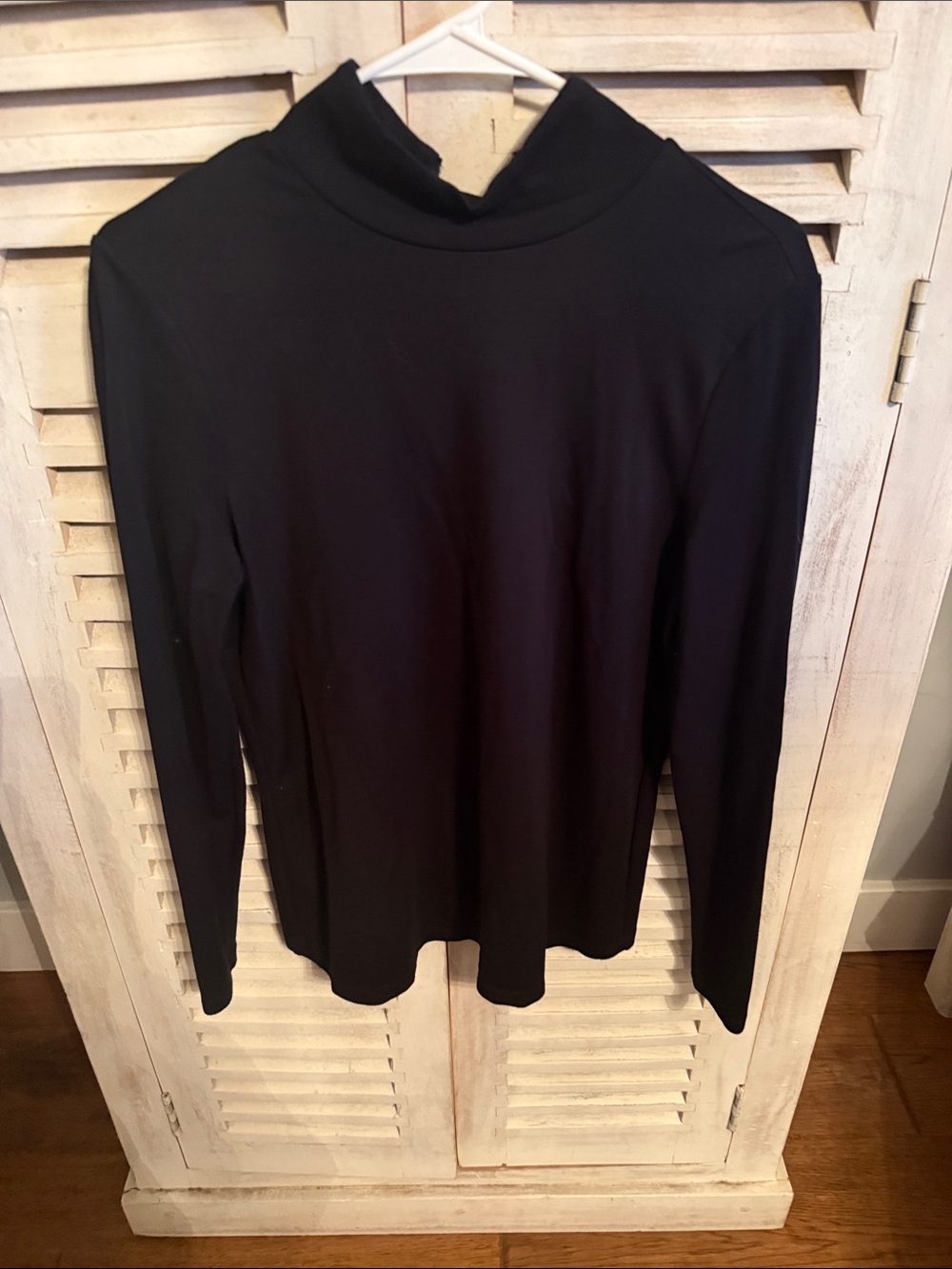 Classic Black Long-Sleeve Mock Neck Top - Women
